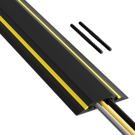Produktbild Rs Pro Medium Duty Black & Yellow Floor Cable C (Kabelbrücke, 180 cm)