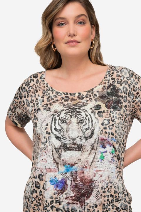 Produktbild Miamoda T-Shirt, Leomuster, grosser Tiger-Druck, Rundhals, Halbarm (48)