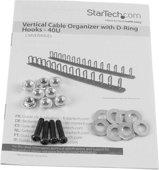 Image du produit StarTech D-RING HOOK CABLE PANEL - 6FT.