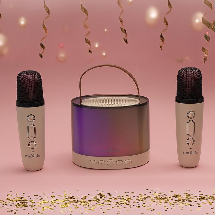 Image du produit Maxlife Enceinte karaoké Bluetooth MXKS-200 rose (5 h)