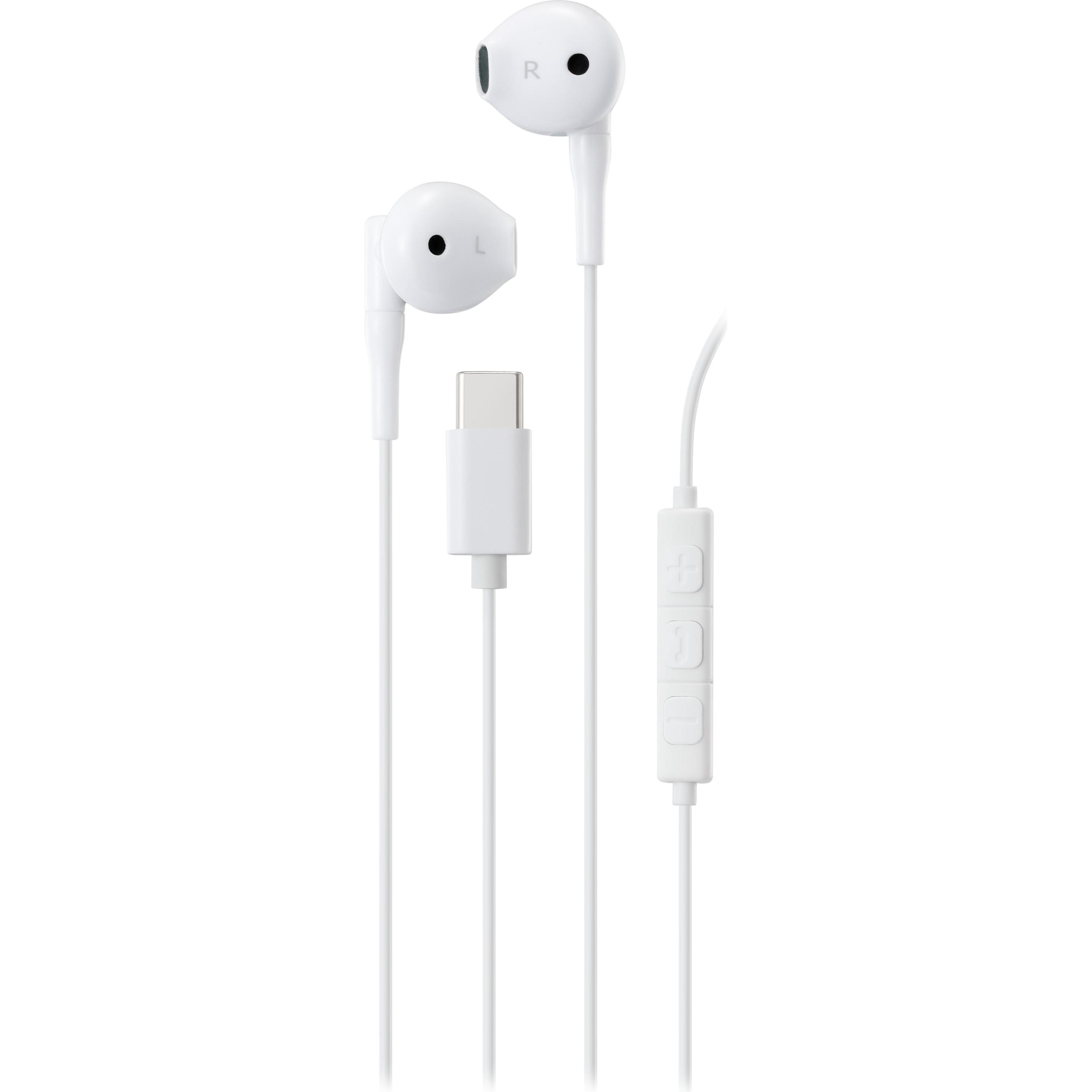 Streetz Cuffie In-Ear USB-C bianche (Cablato), Cuffie, Bianco