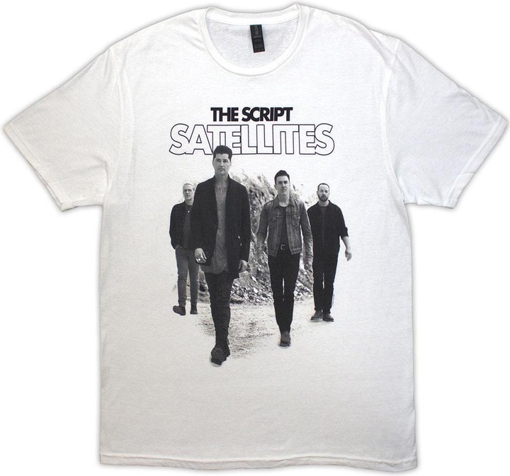 Actual product image The Script Unisex Adult Satellites Band Photo T-Shirt (S)