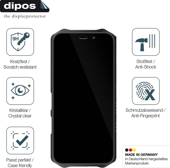 Actual product image Dipos Anti-Shock Screen Protector Clear (1 Piece, Oucitel K12)