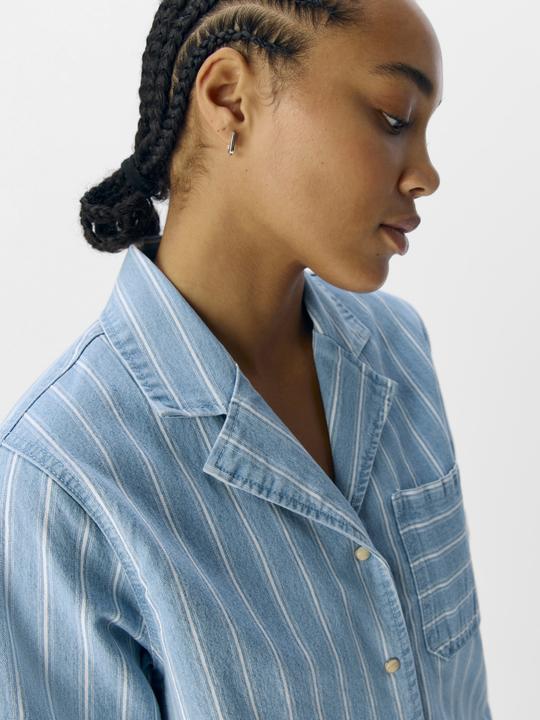 Produktbild Object Streifen Jeanshemd (L)