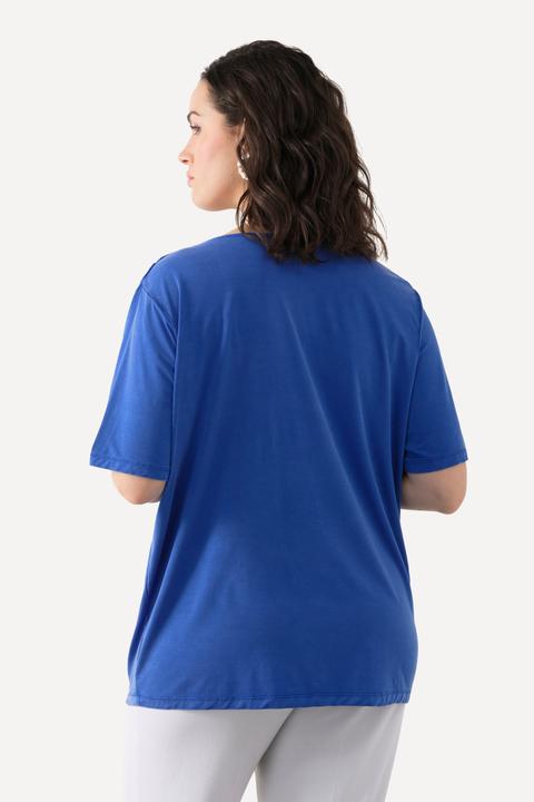 Produktbild Ulla Popken T-Shirt, Lyocell, Wasserfall-Ausschnitt, Halbarm (50, 52)