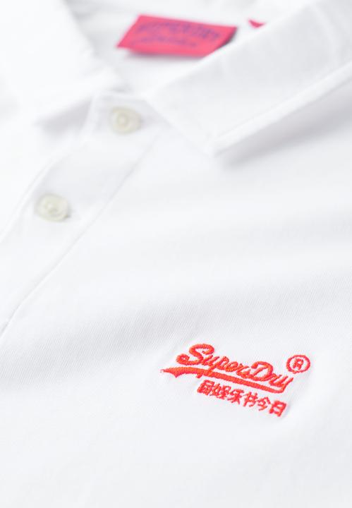Produktbild Superdry Essential Jersey-Polohemd mit neonfarbenem Logo (XL)