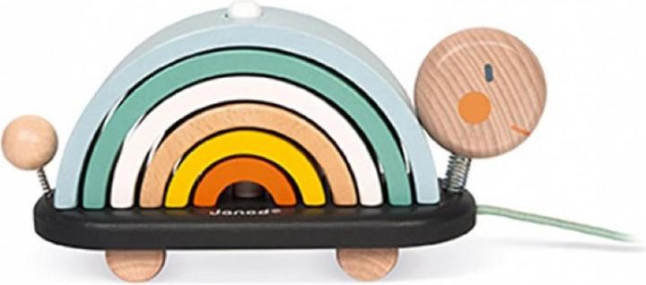 Actual product image Janod Pull-along turtle rainbow