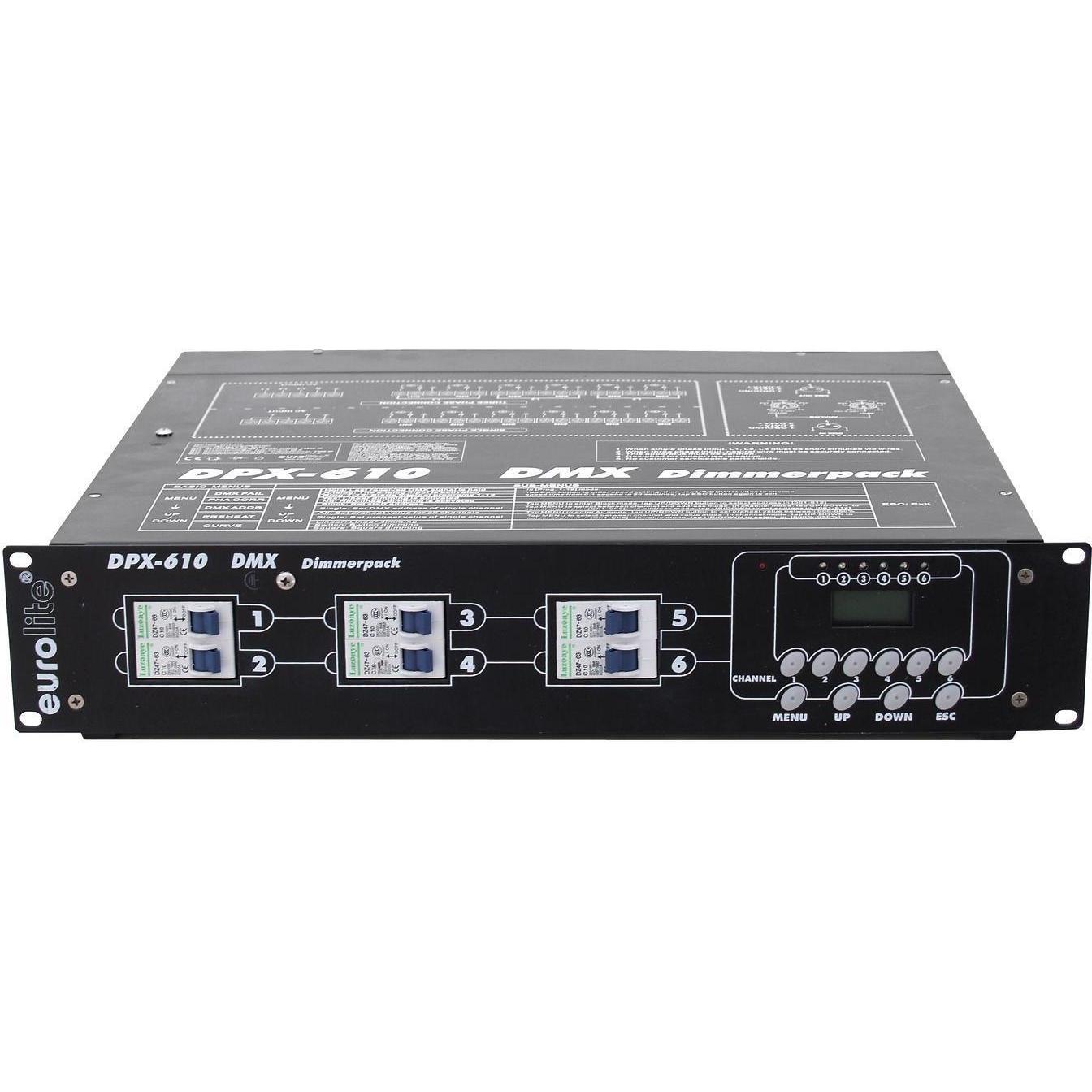 Eurolite DPX-610 DMX Dimmer 6-Kanal, Lichtsteuerung
