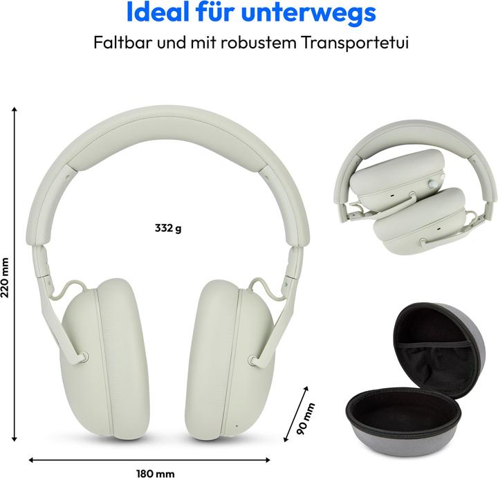 Actual product image Medion LIFE HX-1 Plus Over Ear-Kopfhörer weiss (ANC, 100 h, Wireless)