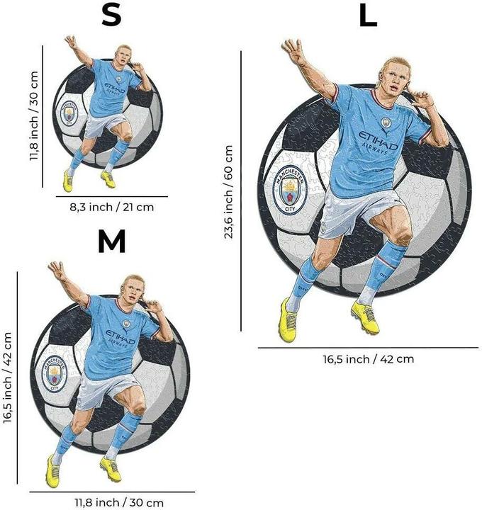 Produktbild Iconic Man City FC - Erling Haaland - Holz Puzzle Grösse S (150 Teile) (150 Teile)