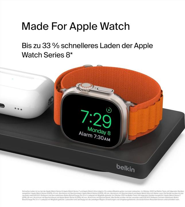 Image du produit Belkin BoostCharge Pro 3-in-1 Charging Pad avec MagSafe (15 W)