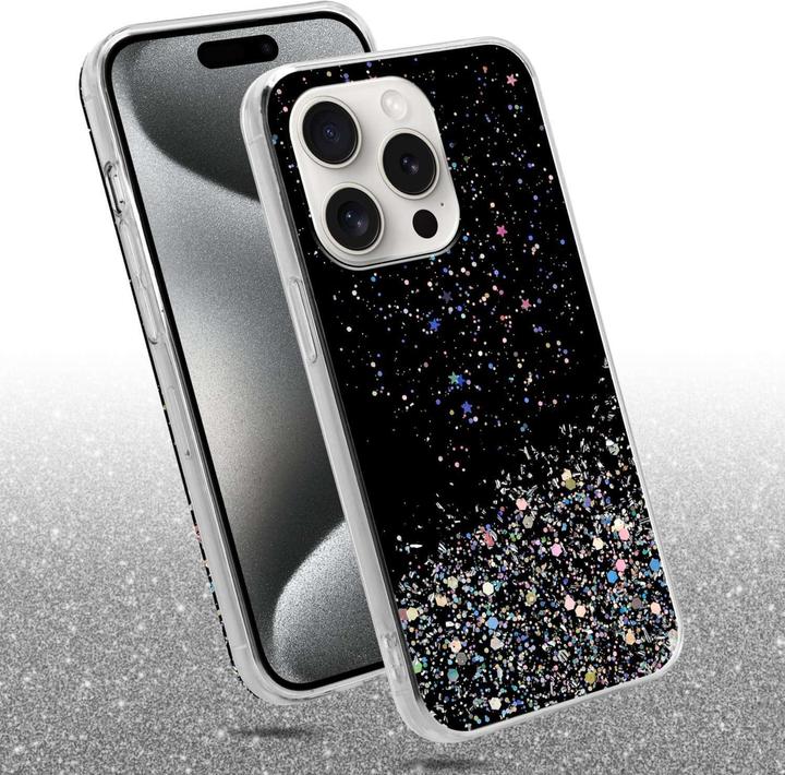Image du produit Cadorabo Coque pour Apple iPhone 15 PRO TPU funkelnder Glitter (Apple iPhone 15 Pro)