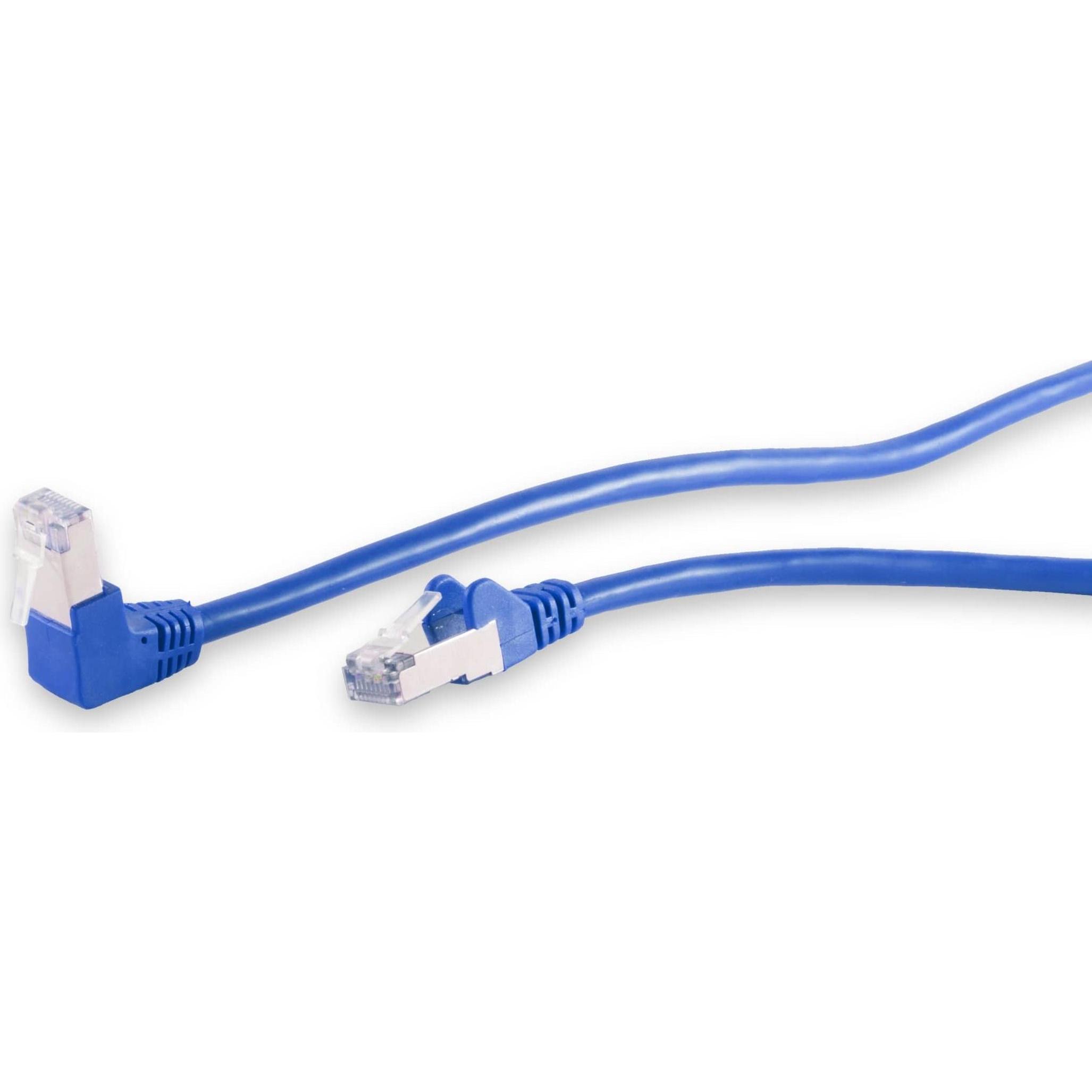 Thumbnail - Shiverpeaks S/CONN maximum connectivity Netzwerkkabel-Patchkabel, cat 6, S/FTP, PIMF, Winkel-gerade, blau, 3,0m (S/FTP, ...