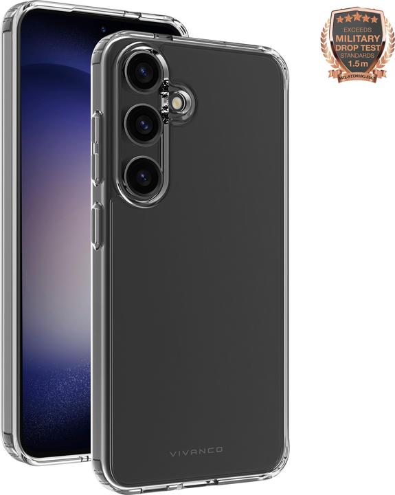 Actual product image Vivanco SAFE AND STEADY Cover for, transparent, 1.5m MIL-STD Drop-Protection (Samsung Galaxy S24+)