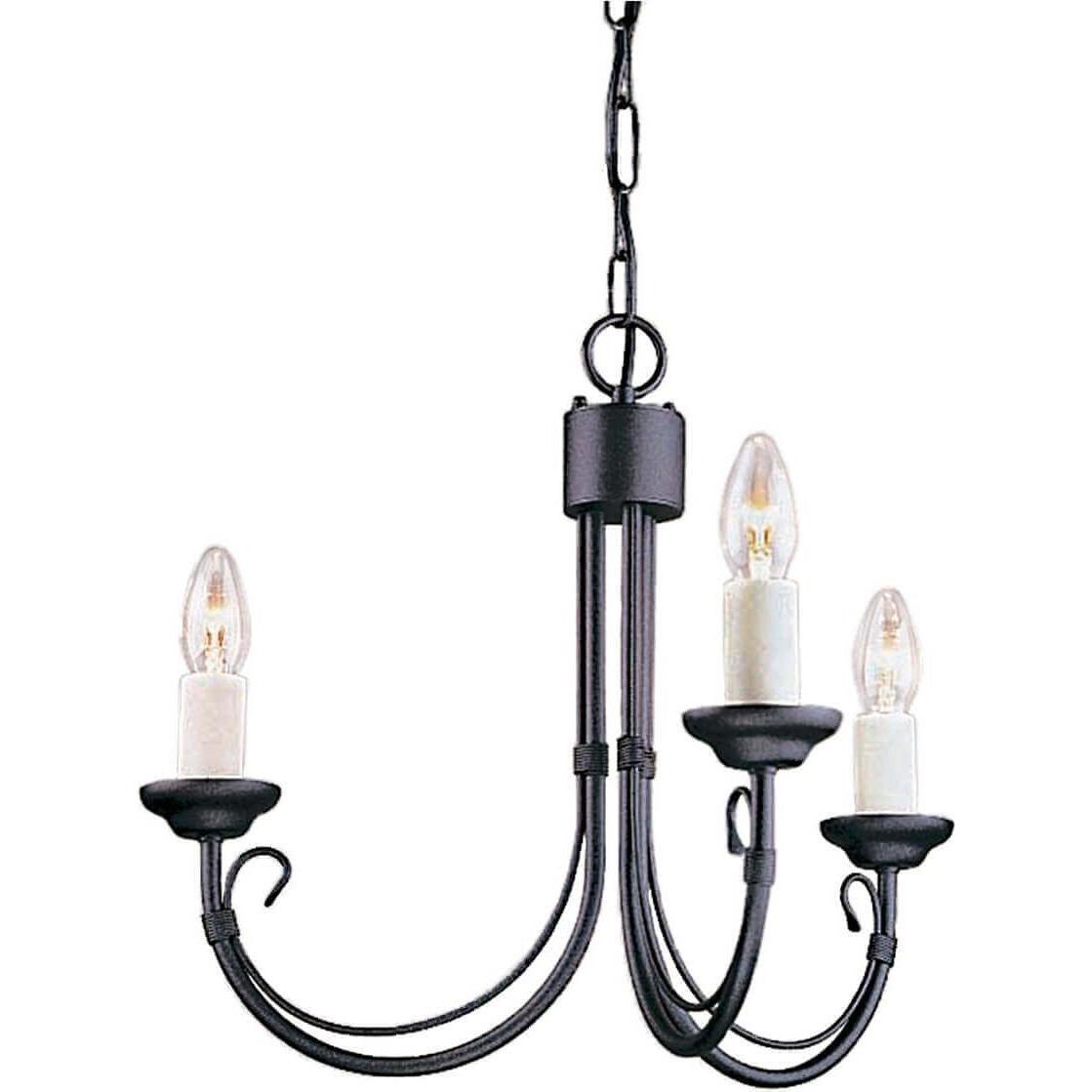 Thumbnail - Elstead Lighting, Kronleuchter, Chartwell Kronleuchter E14 3-fach Schwarz, Made in UK (43 cm)