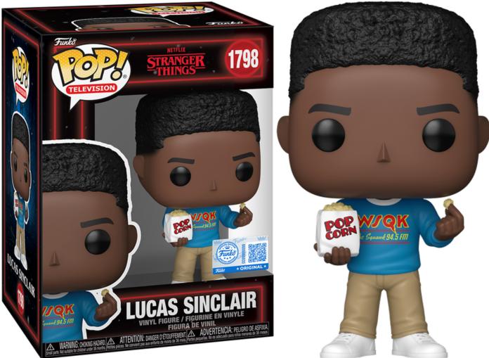 Actual product image Funko POP! Stranger Things Season 5 Lucas Sinclair with Popcorn Exclusive