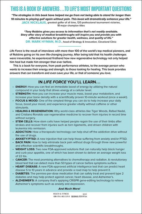 Produktbild Life Force (Englisch, Peter H. Diamandis, Robert Hariri, Tony Robbins, 2022)