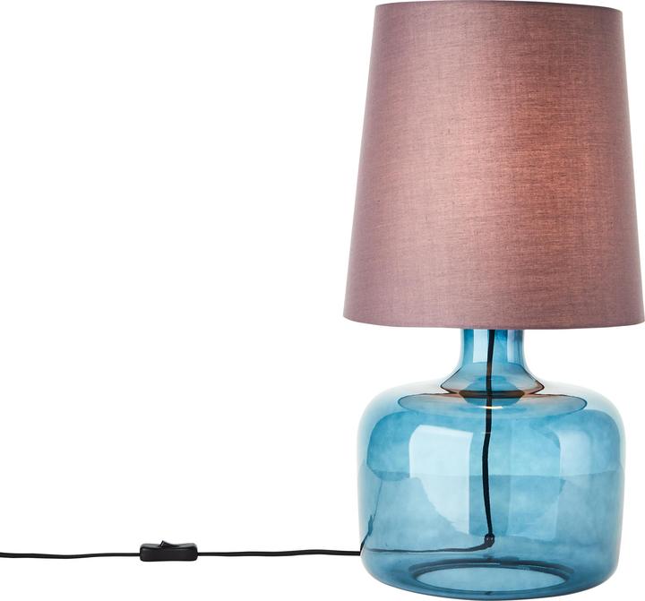 Produktbild Brilliant Hydra Tischleuchte 57cm taupe/dunkelblau Glas/Textil Schnurzwischensch (E27)
