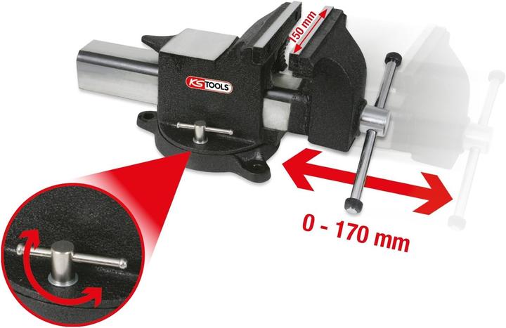 Actual product image KS Tools Parallel vice. 6 (160 mm)
