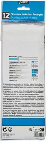 Actual product image Pebeo 12 different aqua brushes