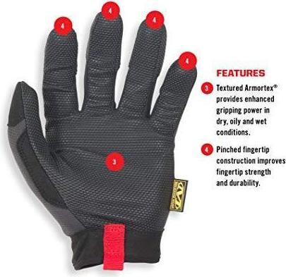 Produktbild Mechanix Wear Gloves Mechanix Specialty Grip black / gray size 11 / XL. Velcro, rubber palm, Trek Dry (11, XL)