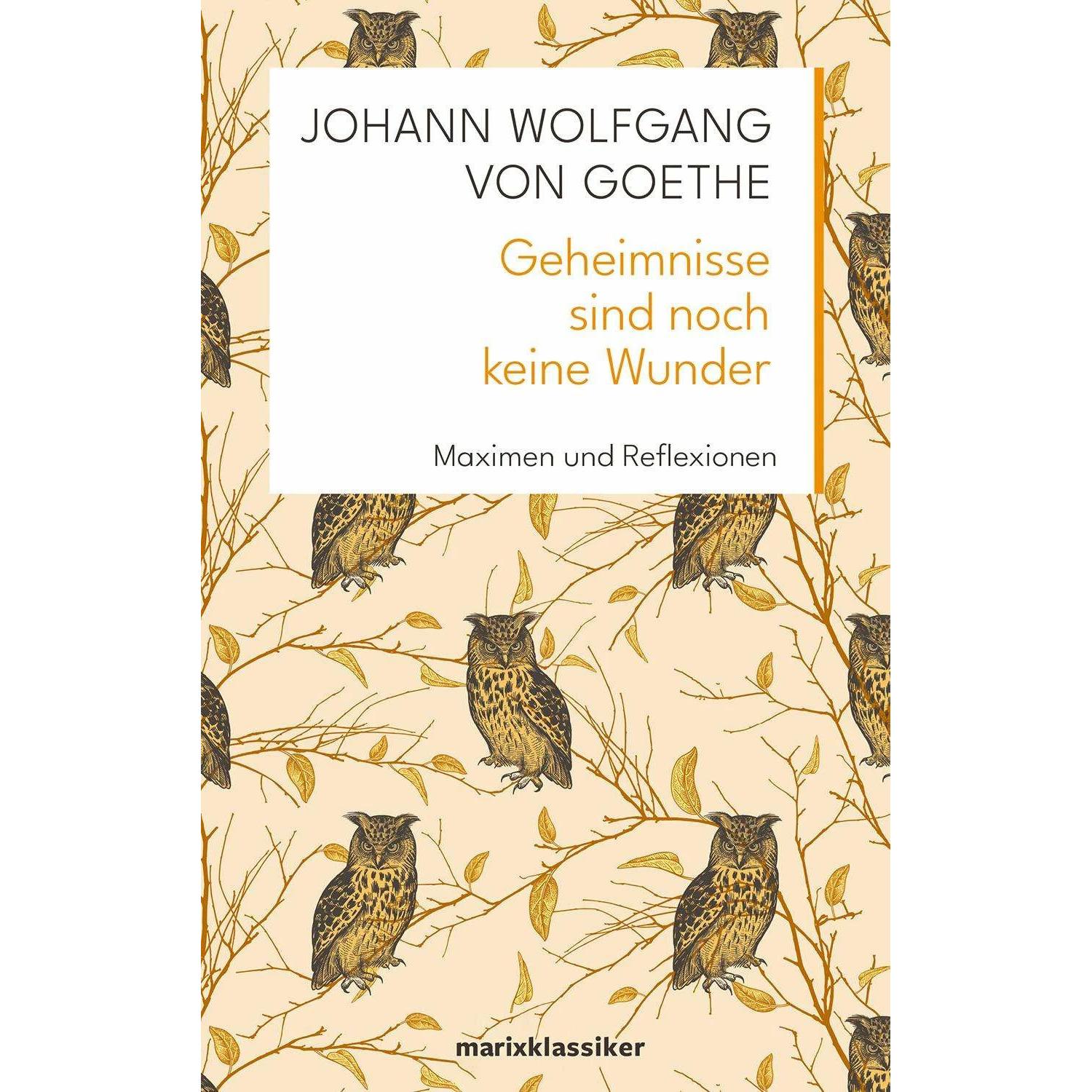 Geheimnisse sind noch keine Wunder, Belletristik von Johann Wolfgang von Goethe