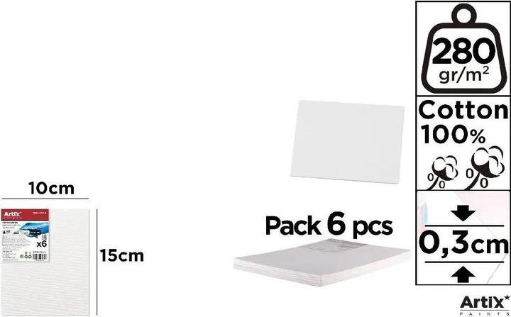 Actual product image Artix Malkarton 10x15x0,3cm 280G/m2 (6 Stk)