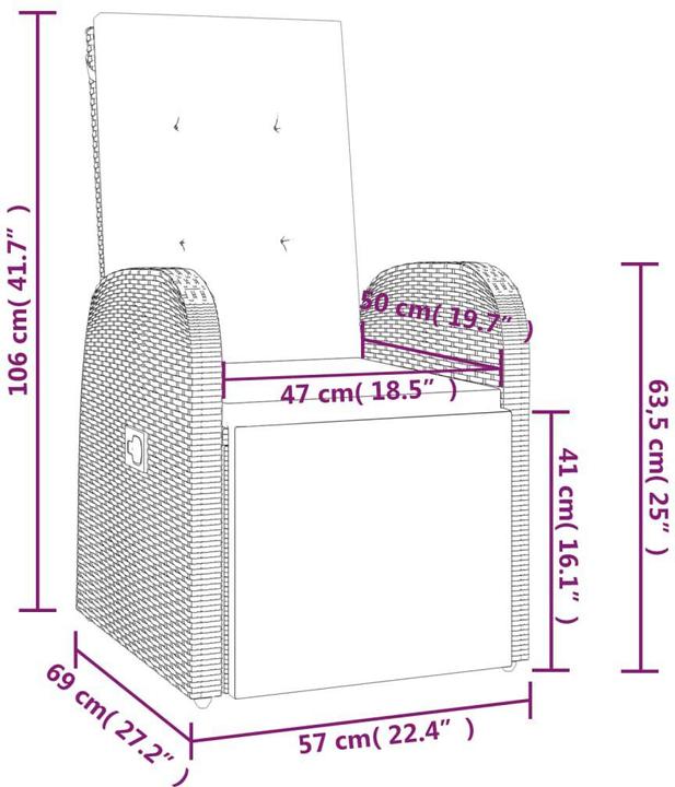 Produktbild vidaXL Garten Essgruppe (240 x 90 x 75 cm)