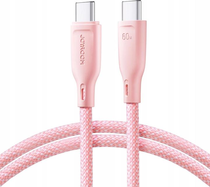 Joyroom Multi-Color Series SA34-CC3 USB-C / USB-C 60W Schnellübertragungskabel 1m - Rosa (1 m, USB 2.0, 60 W)
