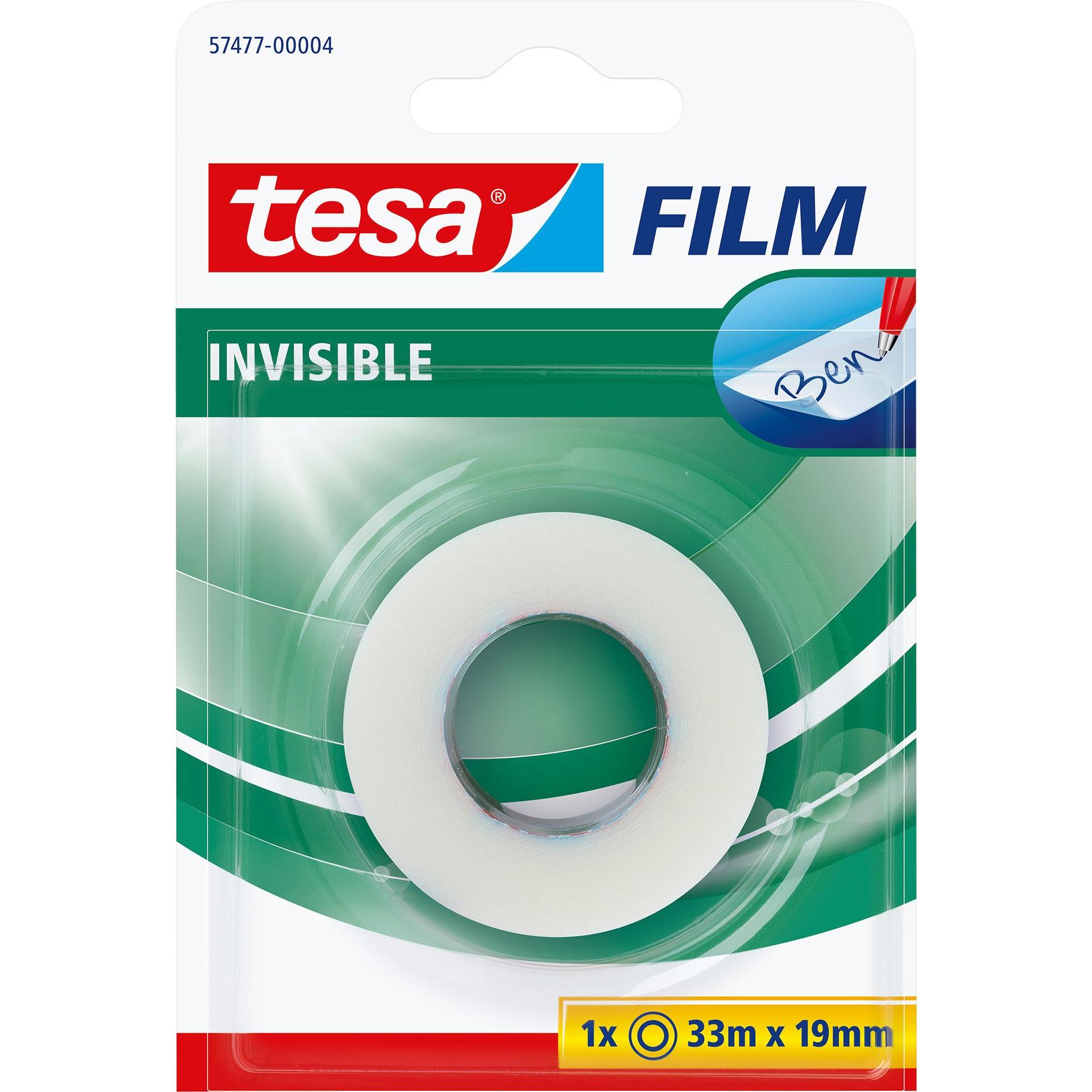 tesa, Klebeband, 1x tesafilm INVISIBLE, matt-unsichtbar, alterungsbeständig und reissfest (19 mm)