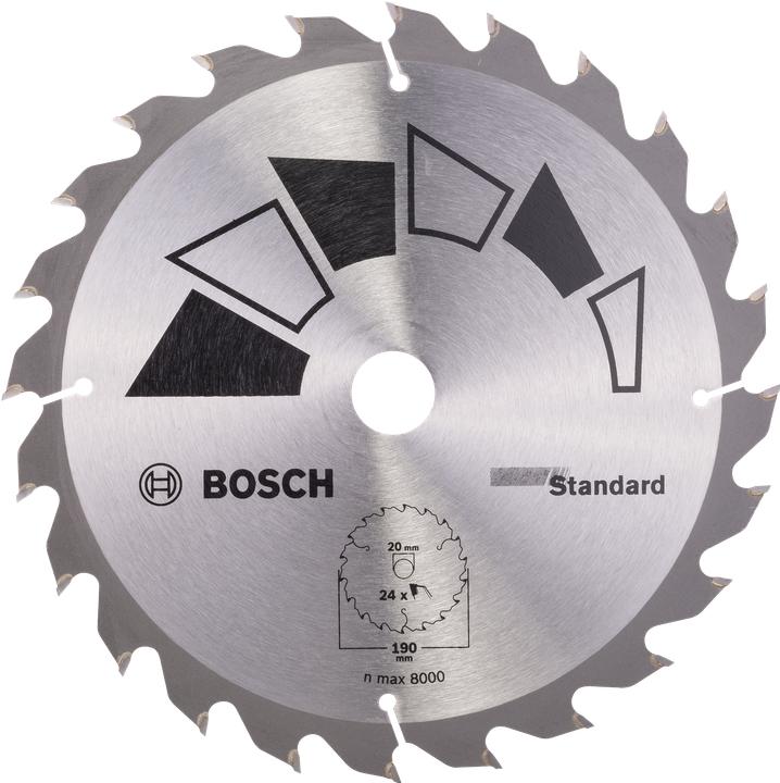 Immagine prodotto Bosch Professional Zubehör Lama circolare STANDARD D= 190 mm Foro= 20 mm Z= 24
