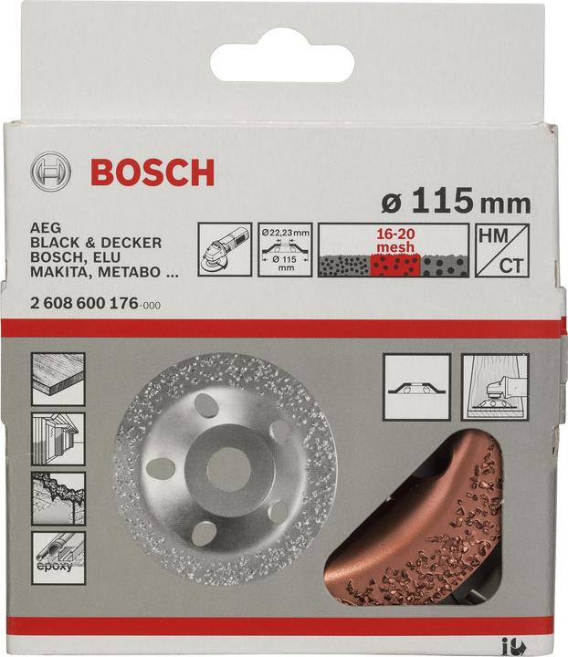 Produktbild Bosch Professional Zubehör Carbide-Schleifköpfe, 115 mm, Feinheitsgrad mittel, Scheibenform mittel (Mittel)