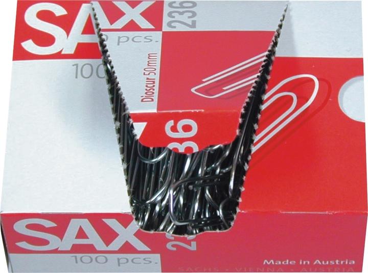 Actual product image SAX Paper clip pointed shape 50mm metal galvanised 100 pcs./pack. (1x)