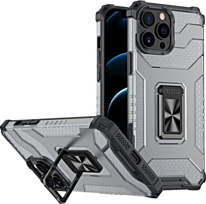 Produktbild Hurtel Crystal Ring Case Kickstand Tough Rugged Cover for iPhone 13 Pro black (Apple iPhone 13 Pro)
