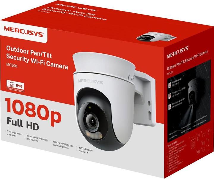 Produktbild Mercusys IPCam MC500 Outdoor Pan/Tilt Security Wi-Fi (1920 x 1080 Pixels)