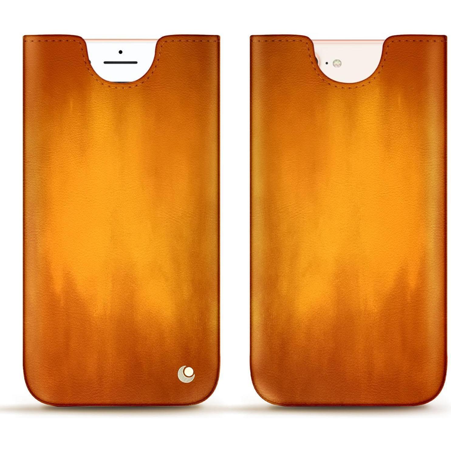 Thumbnail - Noreve Lederschutzhülle (Apple iPhone 8 Plus), Smartphone Hülle, Orange