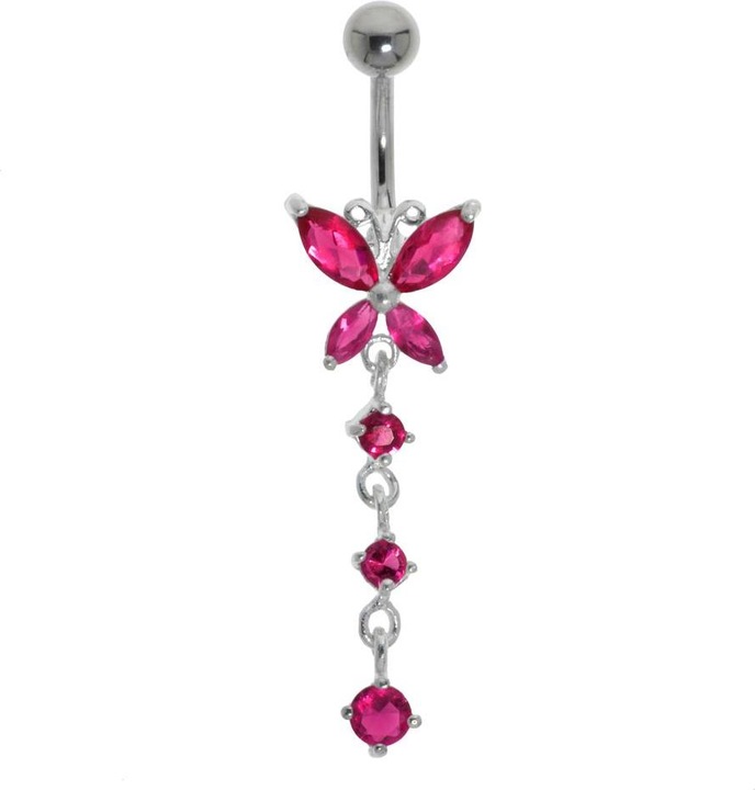 Produktbild Bijouteria Bauchpiercing (Edelstahl, Silber 925, Kristall)