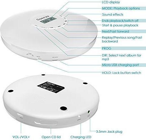Produktbild Gueray Tragbarer CD-Player