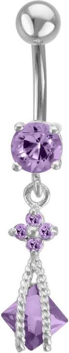 Image du produit Bijouteria Piercing nombril (Acier inoxydable, Argent 925, Zircone)