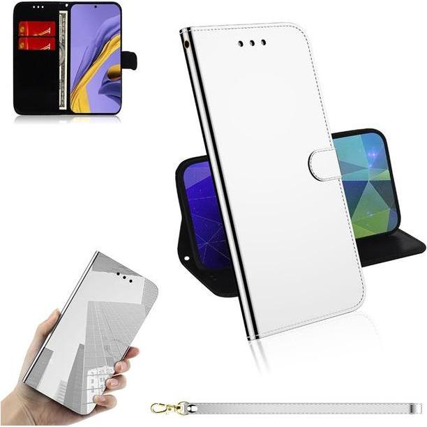 Thumbnail - MU Style Mirror Surface Bookcover Series (Samsung Galaxy A51), Smartphone Hülle, Silber