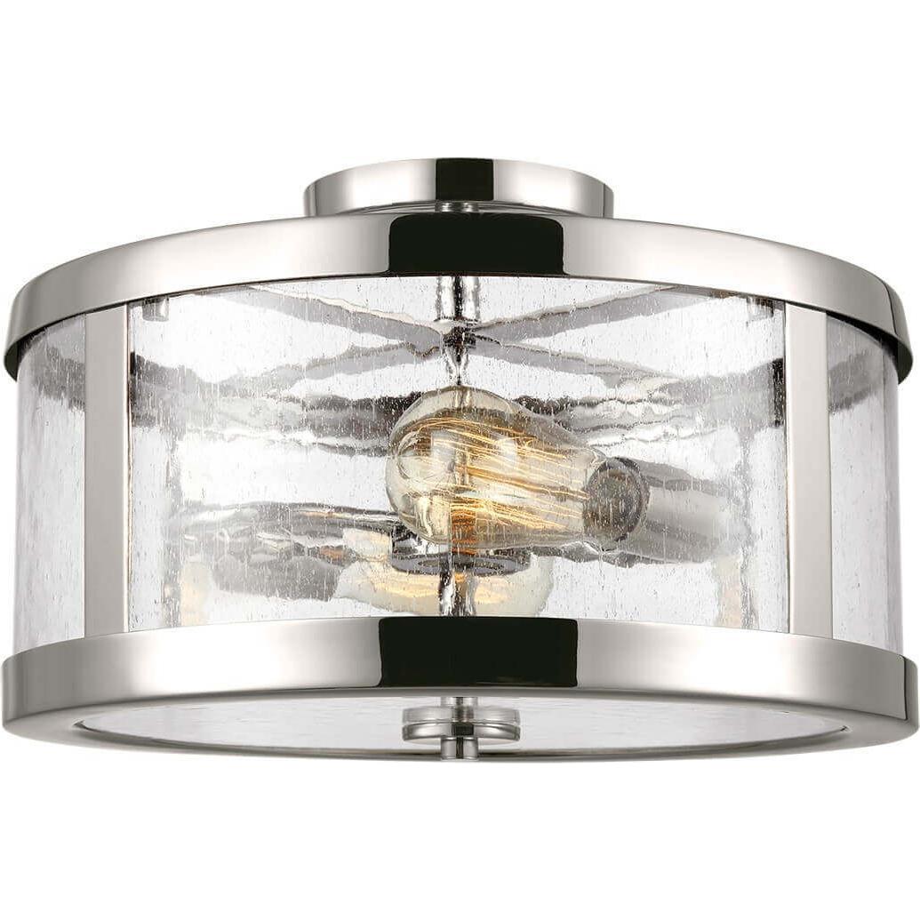 Elstead Lighting, Wandleuchte + Deckenleuchte, Harrow Deckenleuchte E27 2-fach 26cm Poliertes Nickel (E27)