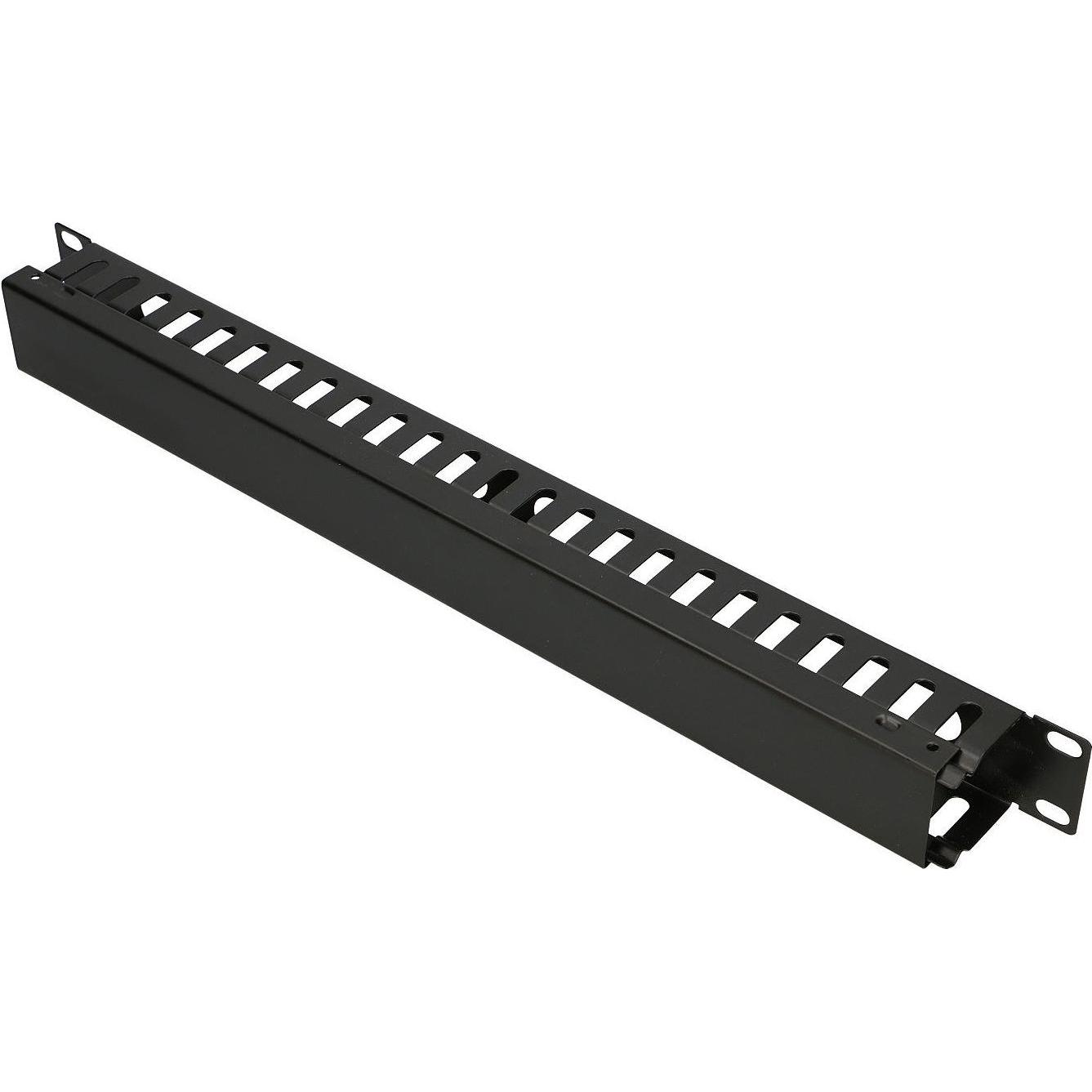 Thumbnail - Extralink CABLE MANAGER WITH METAL COVER Cable management panel, Serverschrank Zubehör, Schwarz