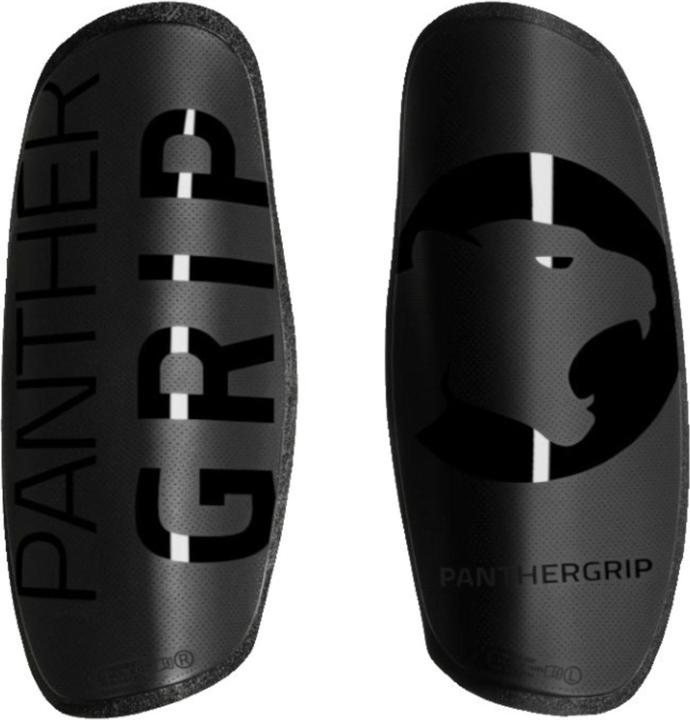 Actual product image Panthergrip Football shin guards with pull-on aid black size L (L)