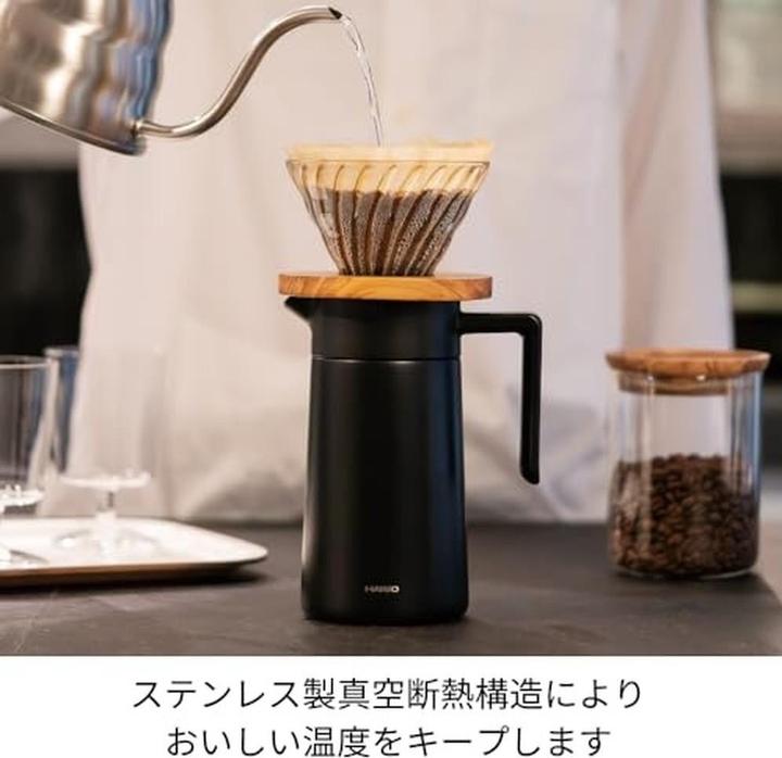 Image du produit Hario Thermoserver Avec revêtement céramique, Noir, 600 ml (0.60 l)