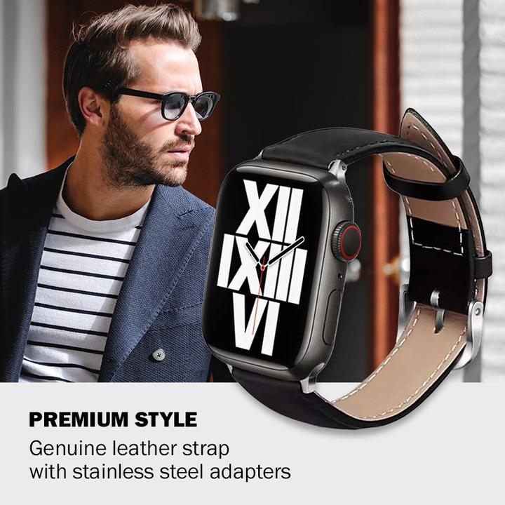 Productafbeelding Crong Noble bandje - echt leren bandje voor de Apple Watch 42 (Echt leer)
