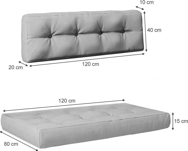 Produktbild Vicco Palettenkissen Set (120 x 80 x 15 cm)