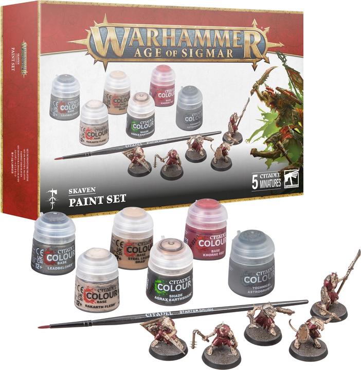 Actual product image Games Workshop Warhammer AoS - Citadel Skaven Paint Set (V.4)
