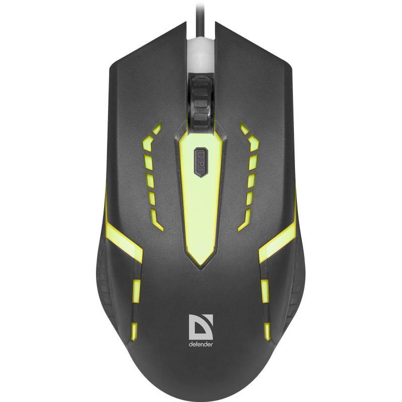 Defender HIT MB-601 OPTIC LED 1200dpi 4P (Kabelgebunden), Maus, Schwarz