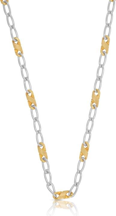 Produktbild Muau 8er-Kette (Satiniert, 18K 750, Gold Poliert, 45 cm)