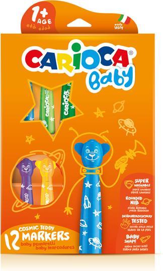Image du produit Carioca Stylos en fibres Bébé Nounours 1+ (Multicolore, 12 x)